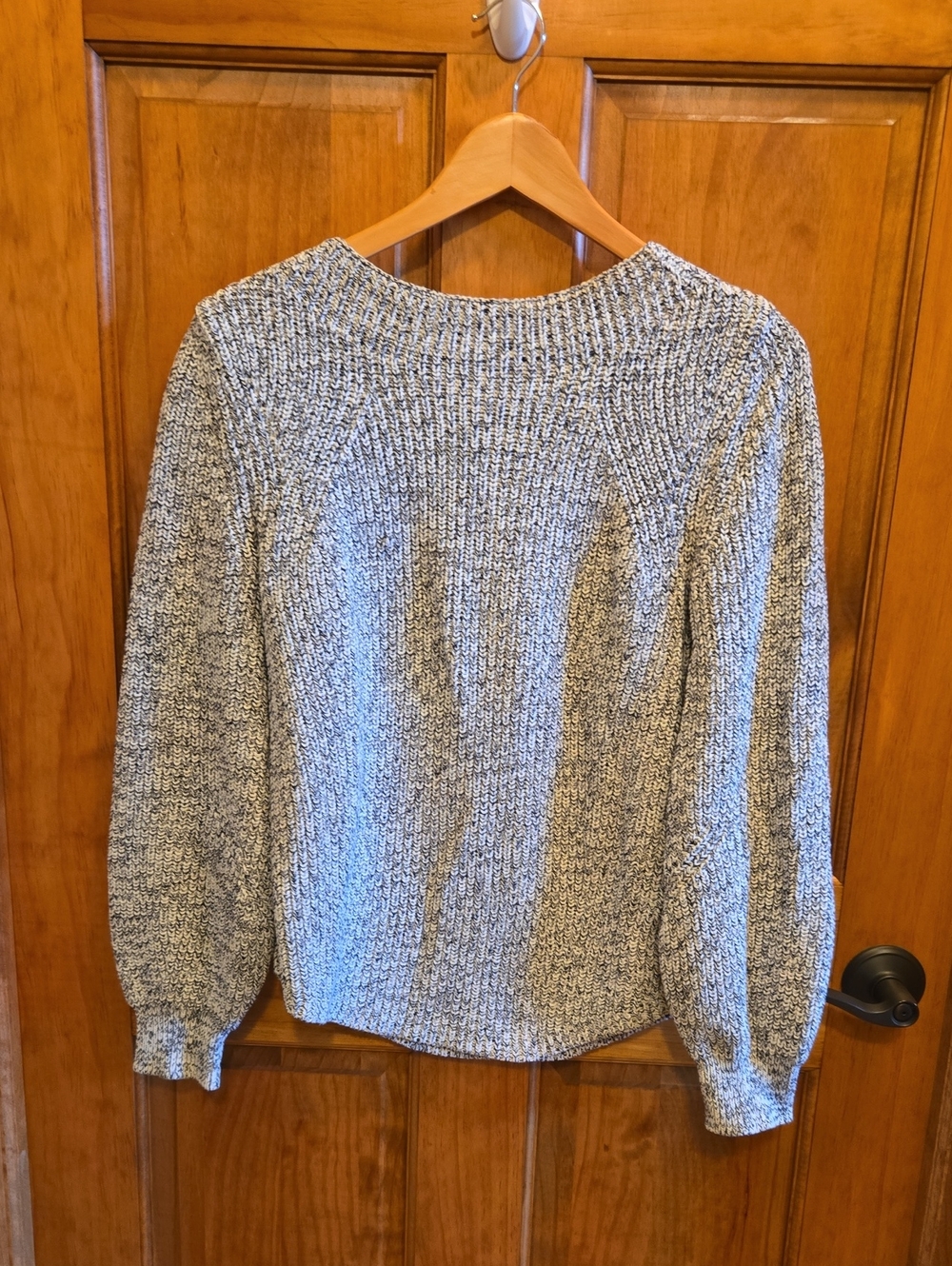 Cozy GAP Marled Crewneck Sweater - Black And White Size XS